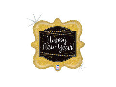 Boldog új évet keretes fólialufi - 16" - 1 db.