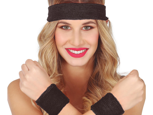 80s Disco fekete karszalagok - 3 db.