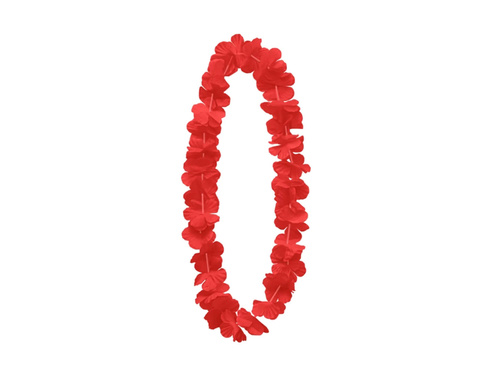 Hawaii piros nyaklánc - 100 cm - 1 db.
