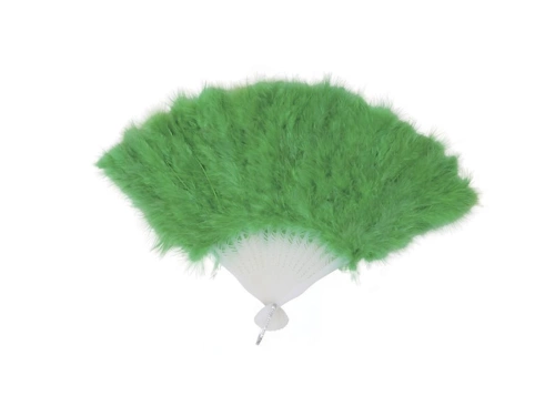 Zöld tollas legyező - 1 db.