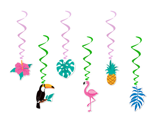 Aloha Party Hawaii születésnapi függő dekoráció - 6 db.