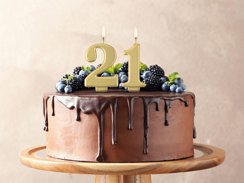 Fémszínű arany számgyertya - 1 - egy