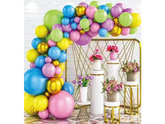 Többszínű füzéres lufi készlet - 79 db.