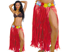 Hawaii szoknya hosszú piros - 1 db.