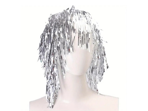 Ezüst fóliás paróka - 1 db.