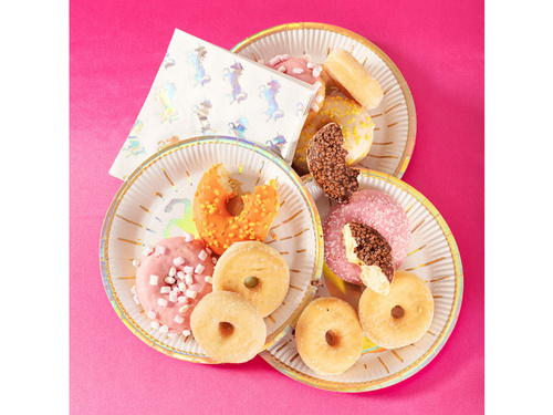 Egyszarvú születésnapi papírtányér - 23 cm - 10 db.