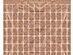 Függöny négyzet rózsa arany csillagokkal - 100 x 200 cm