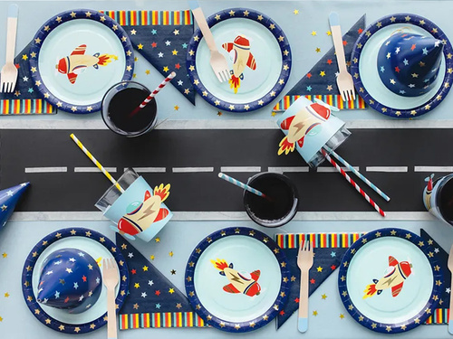 Repülőgépes cupcake topper - 6 db.