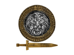 Oroszlánszív készlet - 44 cm-es pajzs és 48 cm-es kard