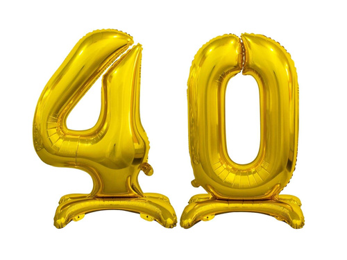 Fólia léggömb készlet 40 arany - 74 cm