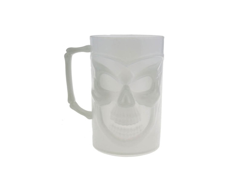 Fluoreszkáló kehely koponyával - 1 db.