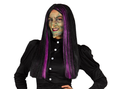 Boszorkány paróka lila fénypontokkal - 1 db.