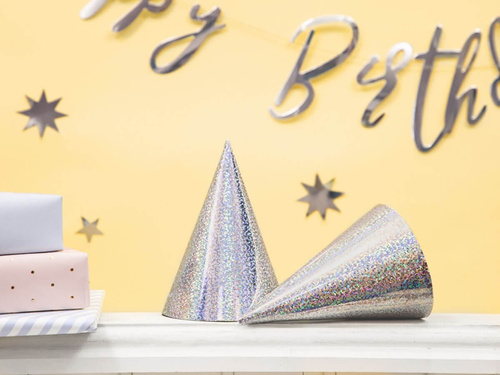 Ezüst holografikus kupakok - 6 db.