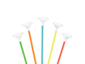EKO papírpálcikák lufi dugókkal - vegyes színek - 100 db.