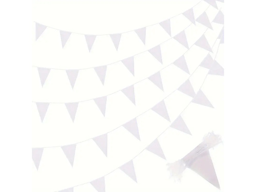 Fehér zászló banner 20x29.5cm - 10 m - 1 db.