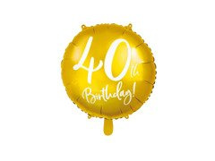 Arany fólialufi - 40. születésnap - 45 cm - 1 db.