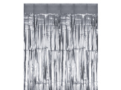 Függöny - Ajtófüggöny ezüst metál - 100 x 200 cm