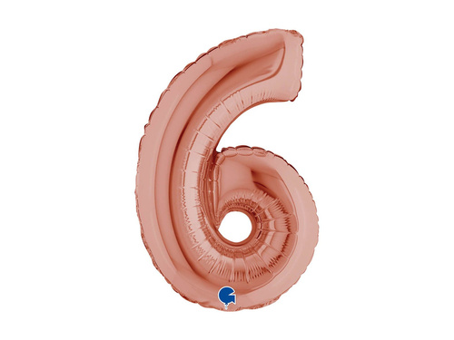 6-os számú arany rózsaszínű fólialufi - 14" - 1 db.