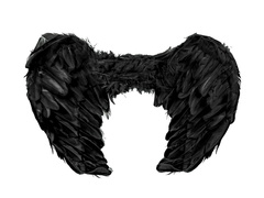 Angyalszárnyak fekete - 60 x 45 cm