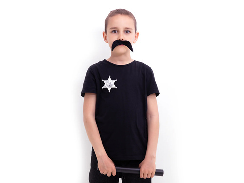 Fekete bajusz Cowboy - 1 db.