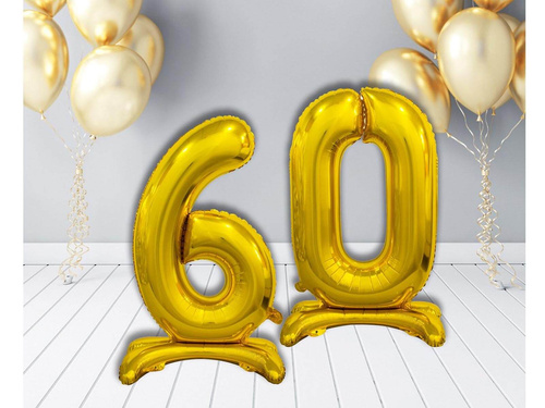 Fólia léggömb készlet 60 arany - 74 cm