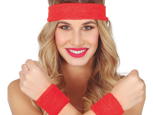 Disco 80-as évek piros karszalagok - 3 db.