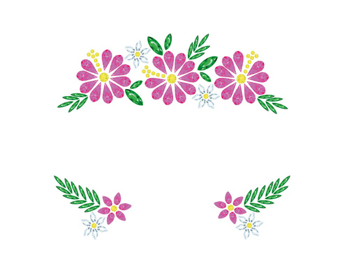 Öntapadós arc matricák Hawaii virágok