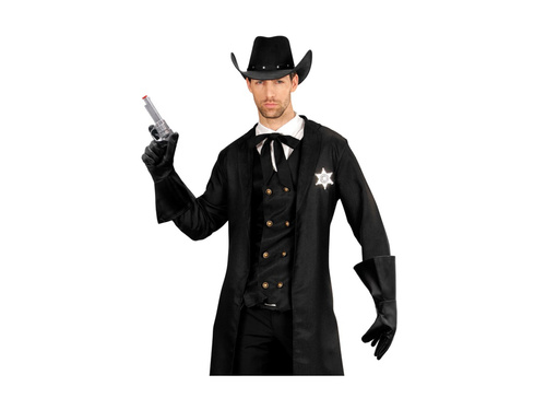 Fekete kesztyű bőrszerű anyagból