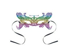 Áttetsző farsangi maszk Rainbow Butterfly - 1 db.