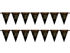 Csillogó zászlós banner 70. születésnapra - 5m