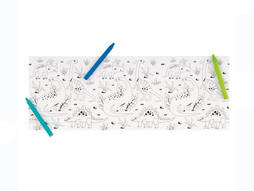 Dinoszauruszok kifestőkönyv + zsírkréta - 3 db.