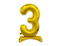 Fólia lufi állva, 3-as számú arany - 74 cm