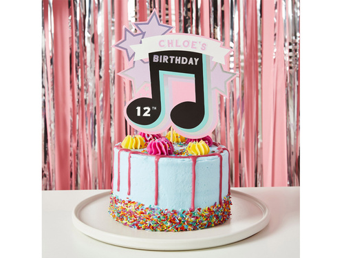 Személyre szabott papír tortadísz - 25cm x 17cm - 1 db.