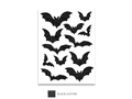 Csillogó Halloween denevér matricák - 1 db.