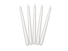 Fém gyöngyház gyertya - 24 cm - 10 db.