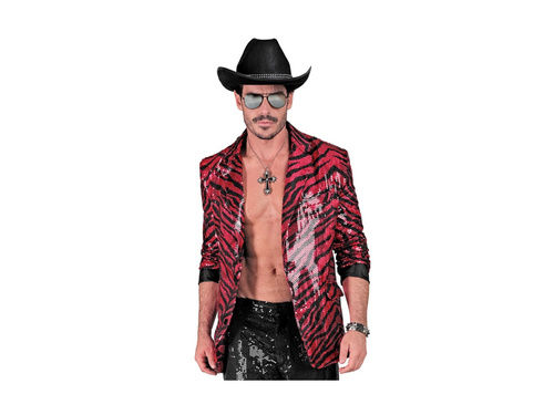 Party Fashion party kabát - rózsaszín flitteres zebra motívummal