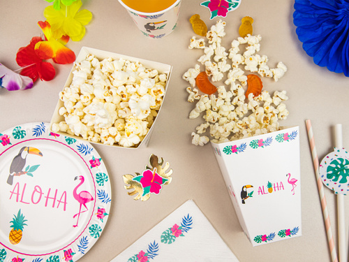 Aloha Party popcorn dobozok - 6 db.