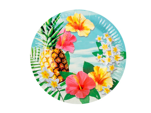 Hawaiian Paradise papírtányérok - 23 cm - 10 db.