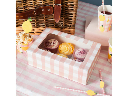 Dekoratív cupcake dobozok - 16cm x 24cm - 1 db.