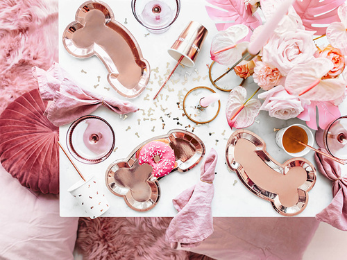 Same penis forever rózsaarany tányérok - 26,5 cm - 6 db.