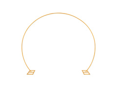 Arany kerek lufi keret - 315 x 240 cm - 1 db.