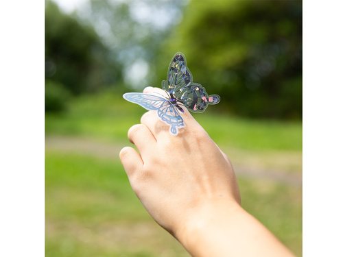 Holografikus pillangó matricák fekete - 12 db.