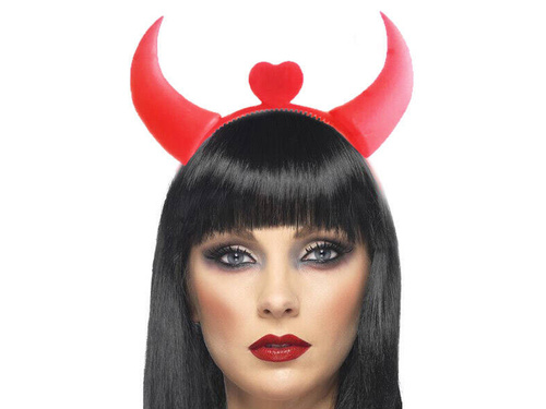 Világító ördögszarvak fejpánt - 1 db.