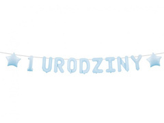 Kék papírfüzér - 150 cm - 1 db.