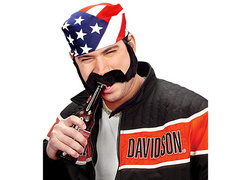 Fekete bajusz és bajusz - 3 darab.