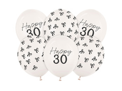 Latex lufi készlet harmincadik születésnapra - 30 cm - 6 db.