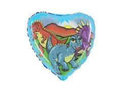 Dinoszaurusz szív fólialufi - 46 cm - 1 db.