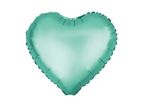 Zöld szív fólialufi - 45 cm - 1 db.