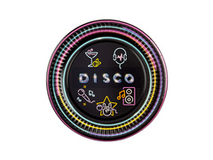 Disco Neon papírtányérok - 18 cm - 6 db.
