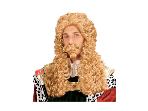 Le Roi paróka bajusszal és kecskeszakállal